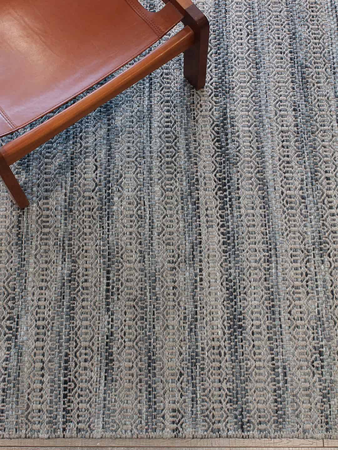 Braid Tempest-Denim pure wool rugs Perth