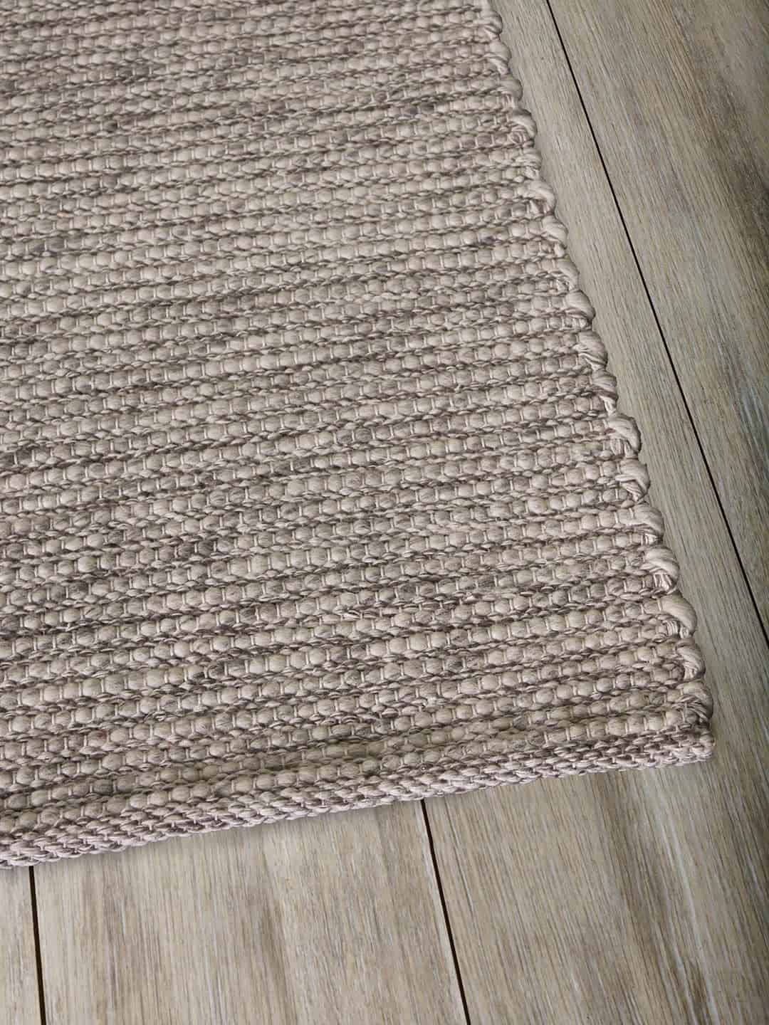 Natural Light Grey pure wool rugs Perth