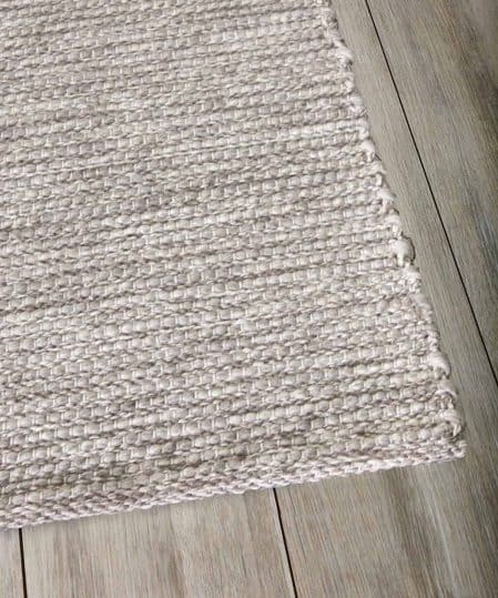 Natural Silver pure wool rugs Perth