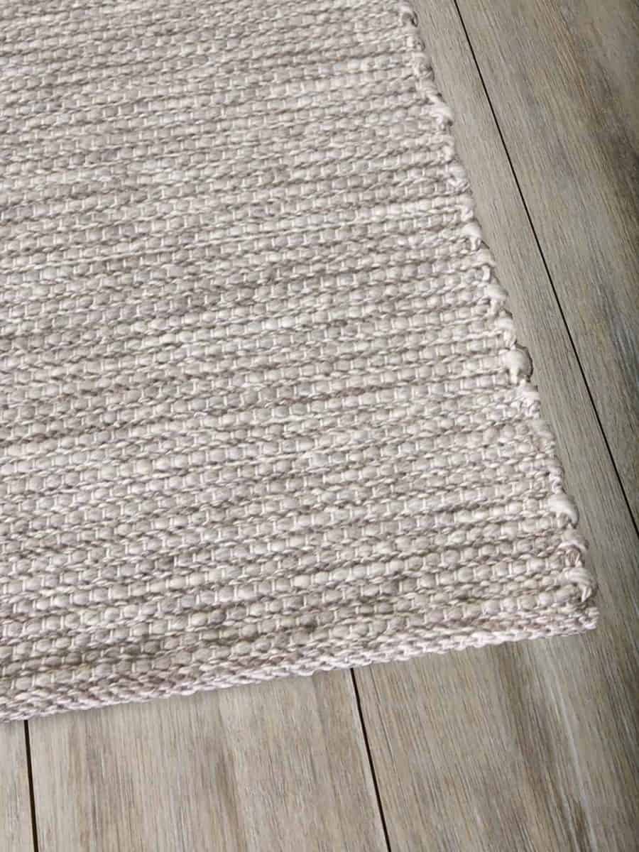 Natural Silver pure wool rugs Perth
