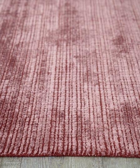 Lava Russet hand loom knotted wool and art silk rug