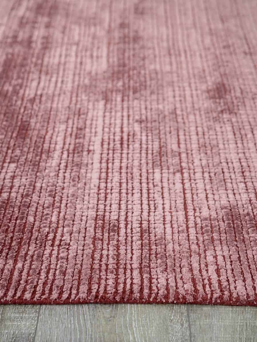 Lava Russet hand loom knotted wool and art silk rug