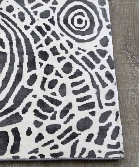 charmaine pwerle kwerralya indigenous rug aboriginal design stans rug centre