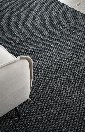 palmas frost grey flat weave texture wool stans rug centre