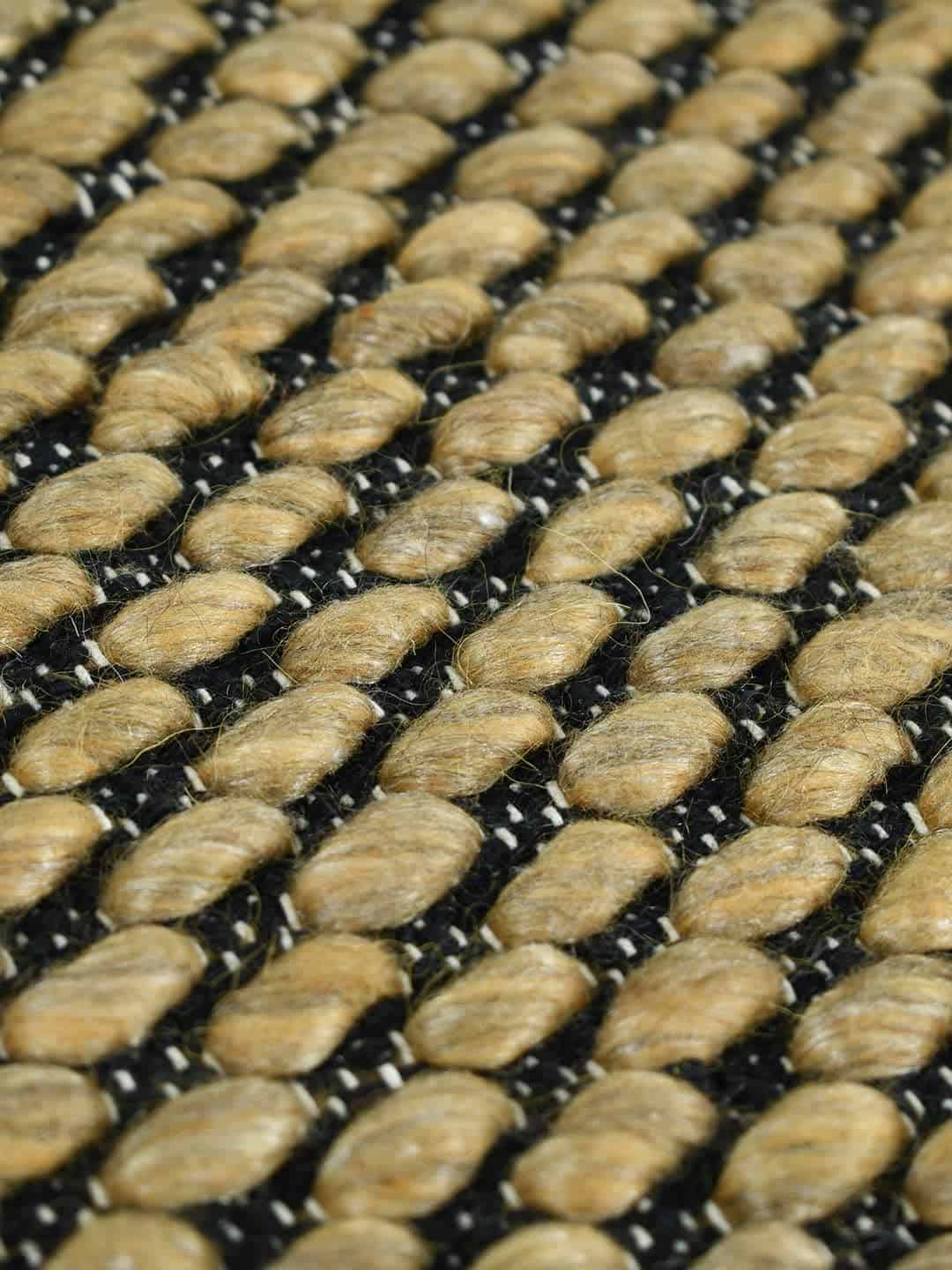 palmas honey yellow black texture flat weave stans rug centre