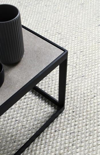 palmas ivory wool flat weave texture stans rug centre