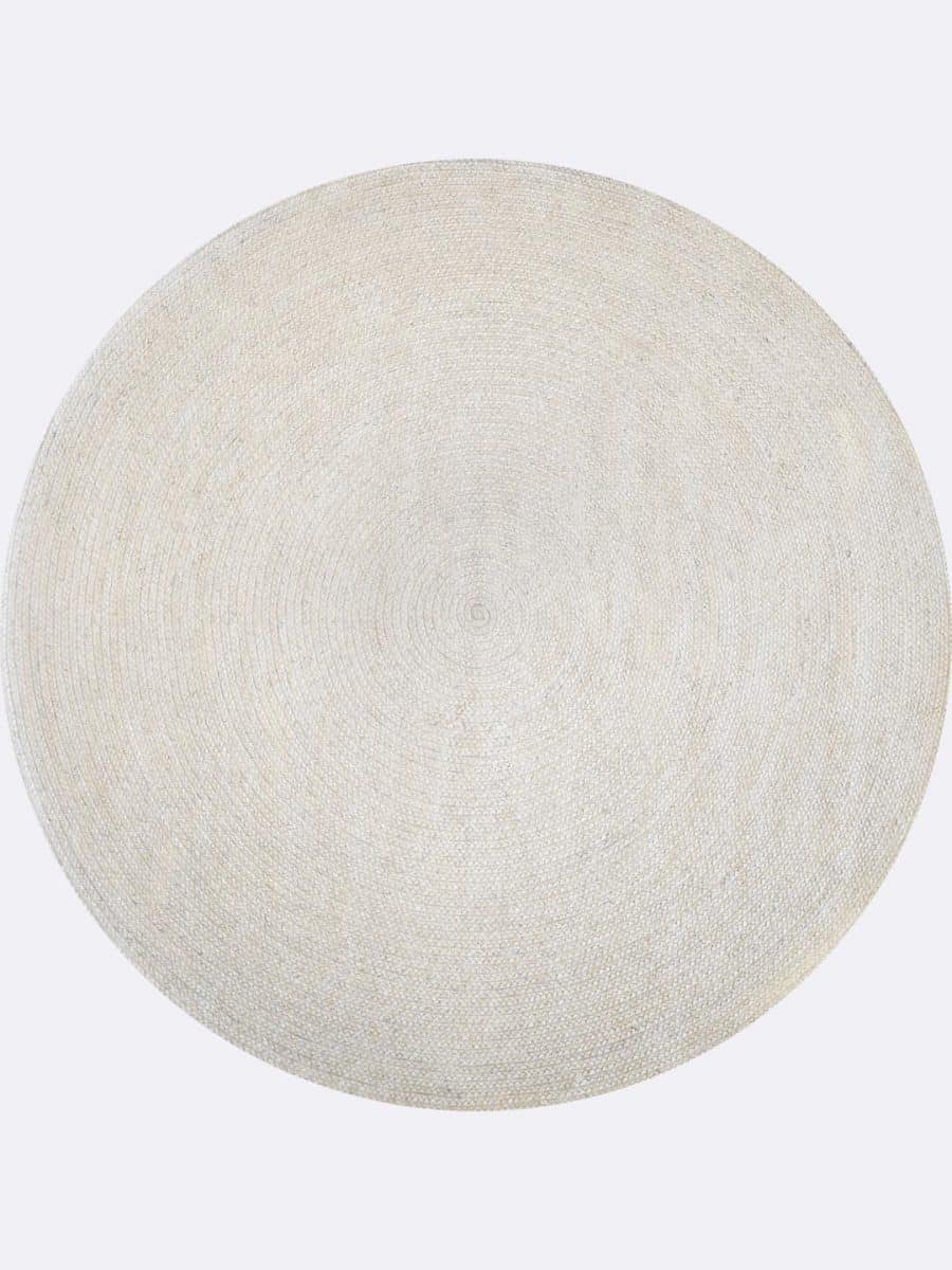 hand-woven-wool-and-art-silk-plait-shaped-rugs-circle-perth-Stans-snow-white