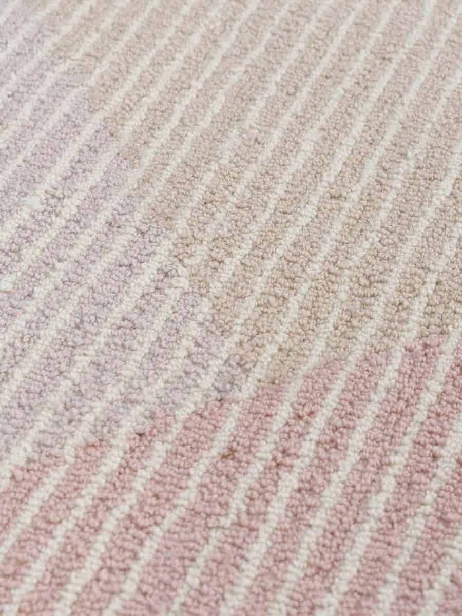 Pinstripe-blossom-pink-stans-rug-centre-wool-loop-pile-perth