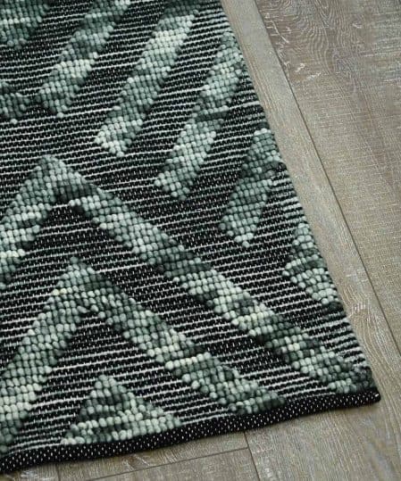 Zamora-Forest-green-stans-rug-centre-textured-wool-perth-geometric