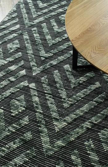 Zamora-Forest-green-stans-rug-centre-textured-wool