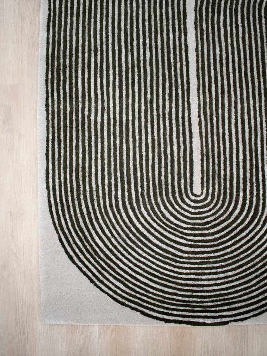 Viper-olive-stans-rug-centre-wool-rug-carved-green-wool-carver-curves