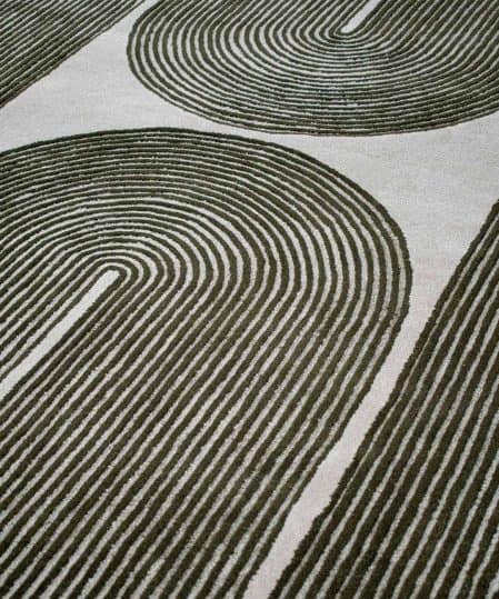 Viper-olive-stans-rug-centre-wool-rug-carved-green-wool-carver-curves